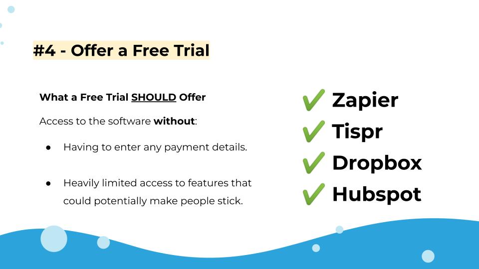 Offer a Free Trial for SaaS