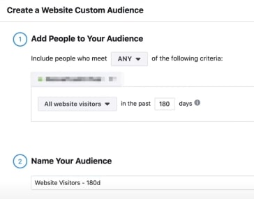 Create a New Website Audience