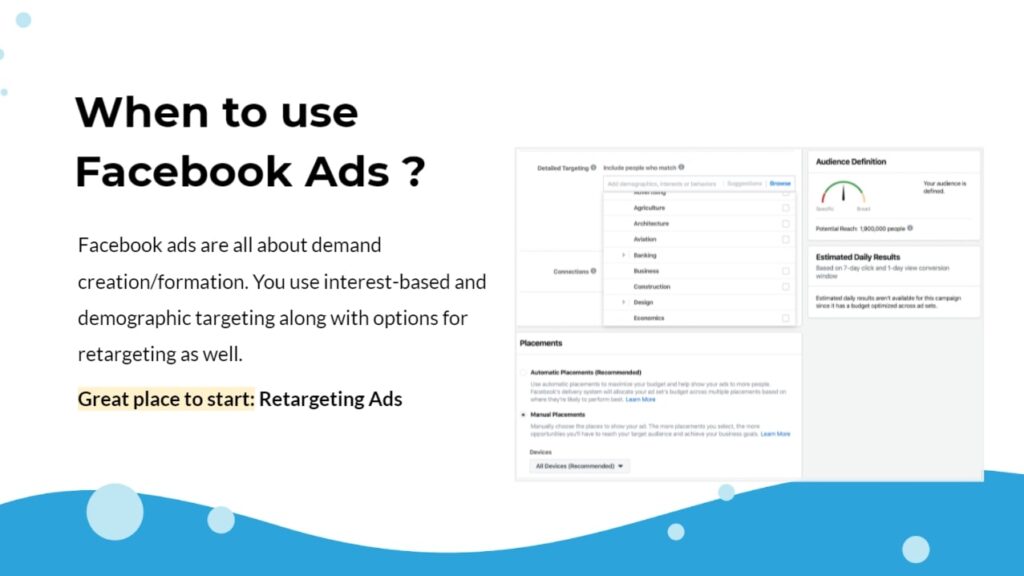 When to Use Facebook Ads